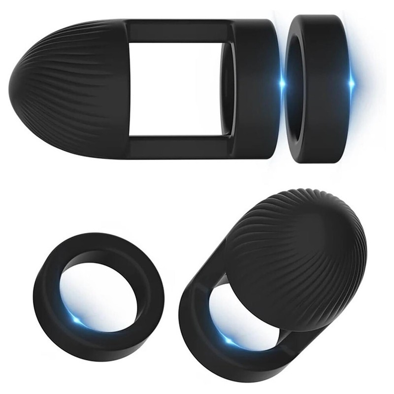 Silicone Penis Ring & Ball Stretcher- Delay Ejaculation & Boost Pleasure for Men gallery