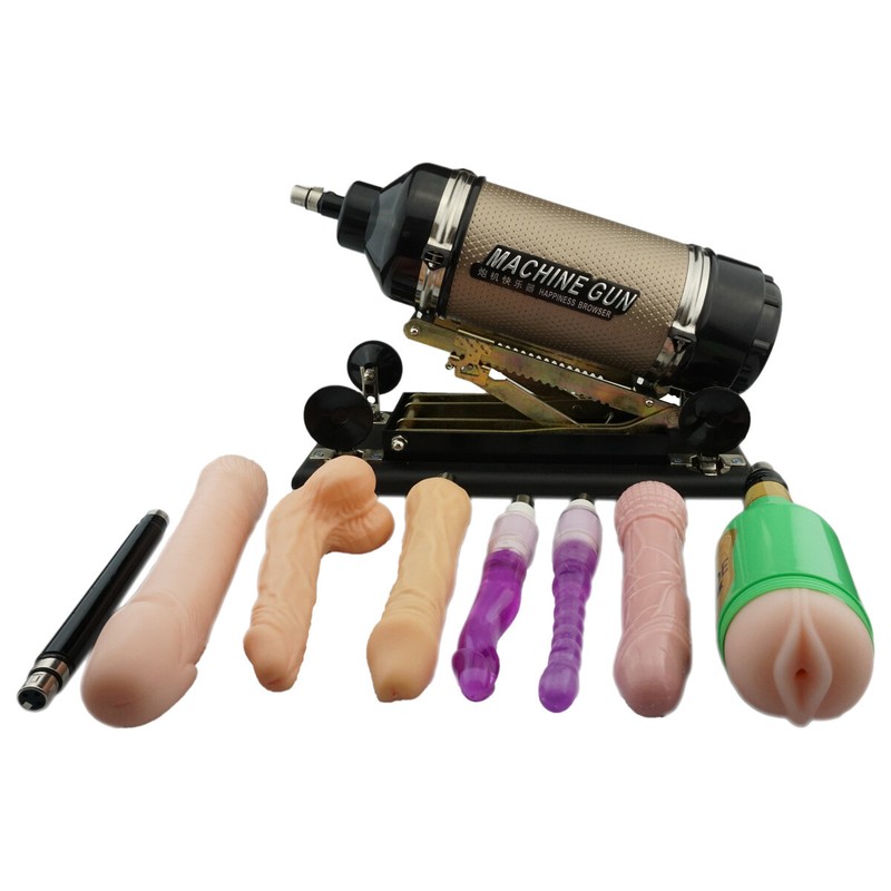 Large Powerful & Adjustable speeds sex machine gun with 8 attachments