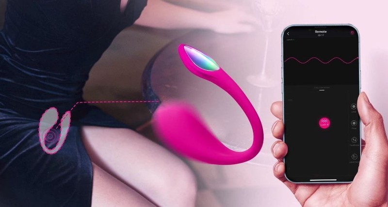 LOVENSE Lush 4 Remote Control Wearable G-spot Egg Vibrator for Women LED Light
