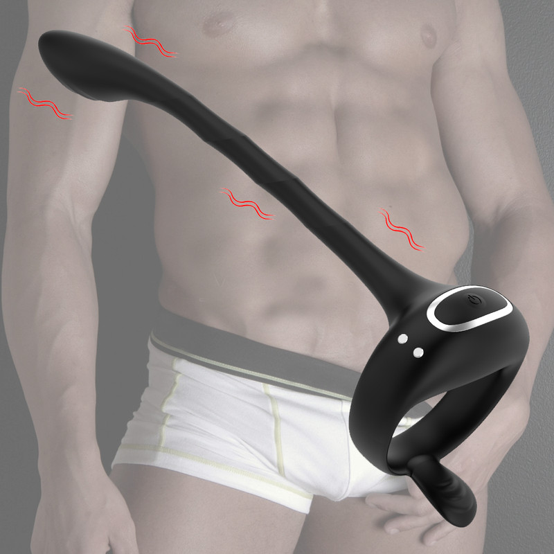 Penis Cock Ring Anal Butt Plug Vibrator Male Prostate Massager Sex Toys For Men