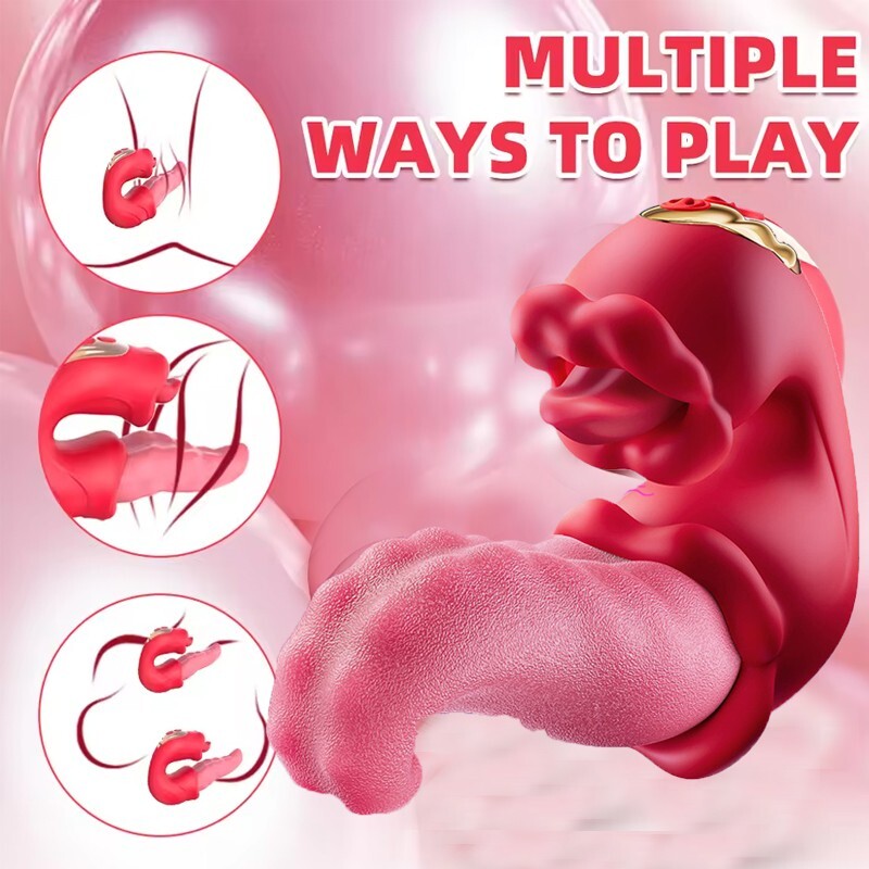 Tongue Thrusting Licking Clit Stimulator Vibrators Massager Sex Toy for Women