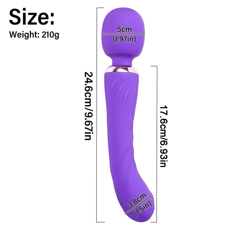 Double Head Clit G-spot Vibrator Dildo Wand Massager 10 Speed Sex Toys for Women gallery