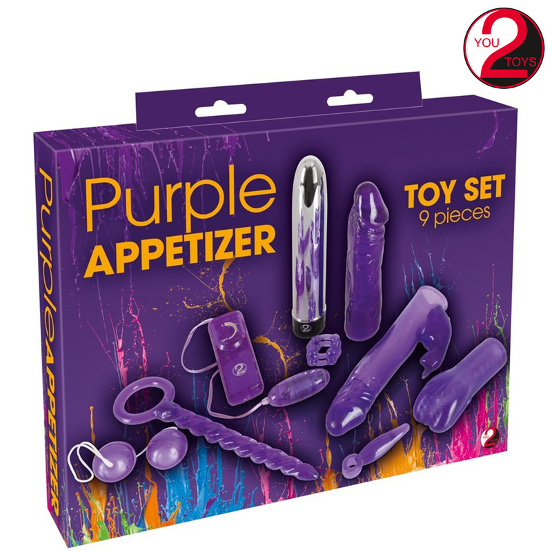 Purple Appetizer Sex Toy Set for Him and Her Vibrating Stimulators Bundle Kit