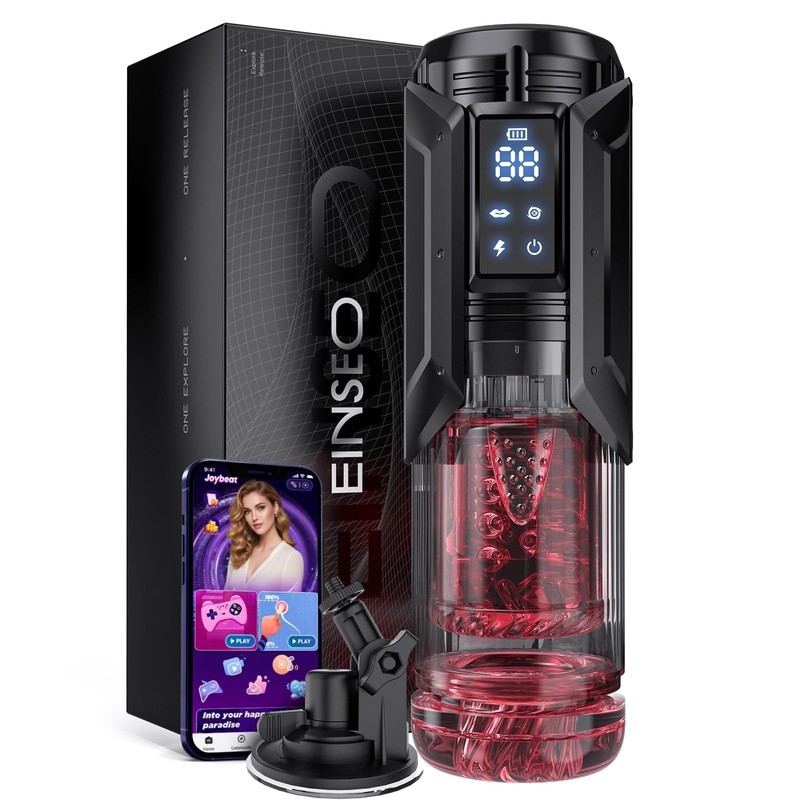 EINSEO Bath Item Penis Pump AI Sync Male Sex Toys Pocket Pussy with 7 Suckin…