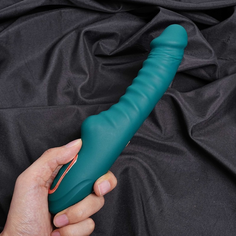 9.45" Long Heating Vibrating Dildo Anal Plug Massager/Inflatable Sex Pillows US gallery