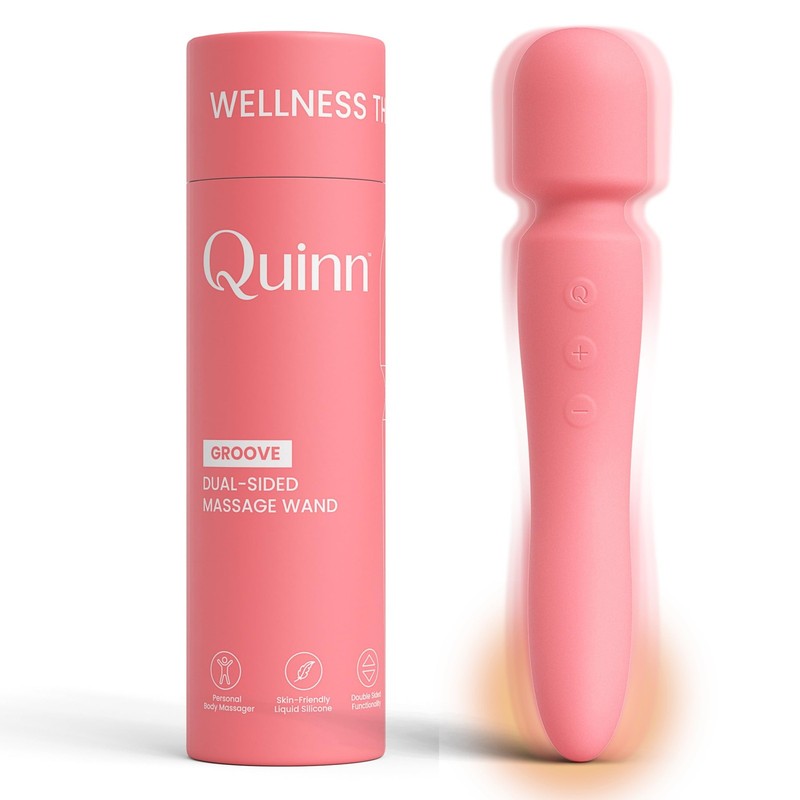 Quinn DualSided Vibrator Wand Adult Sex Toy Heating, 12 Vibrating Modes, 5 …