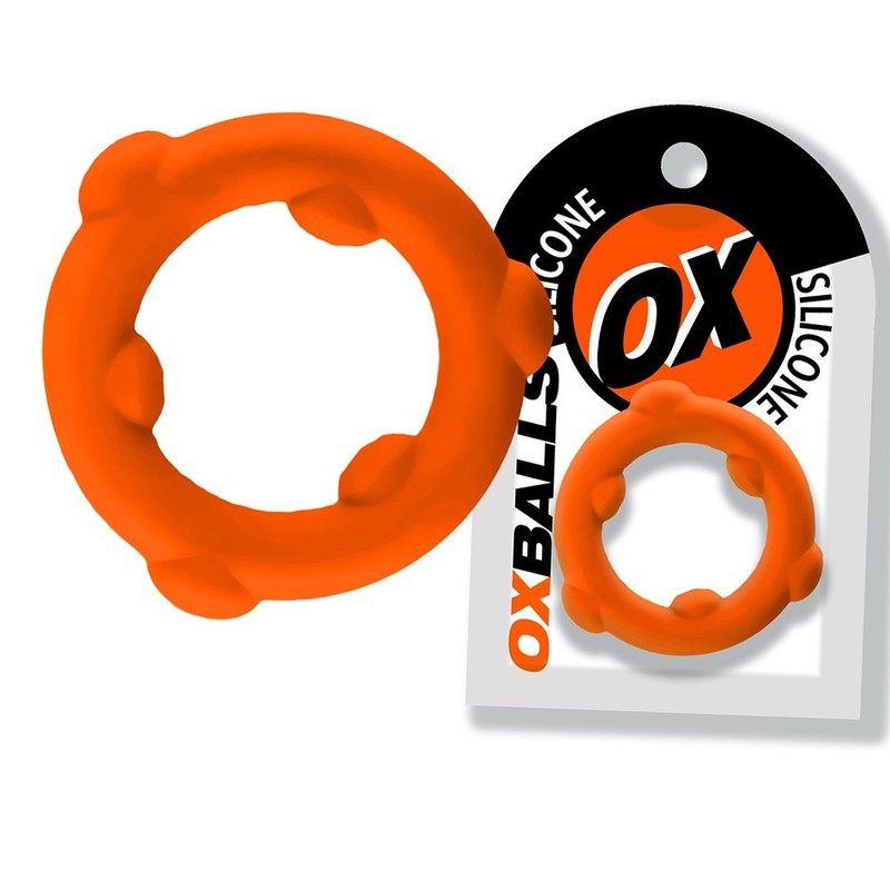 Oxballs Spinner Silicone Cock Ring Orange