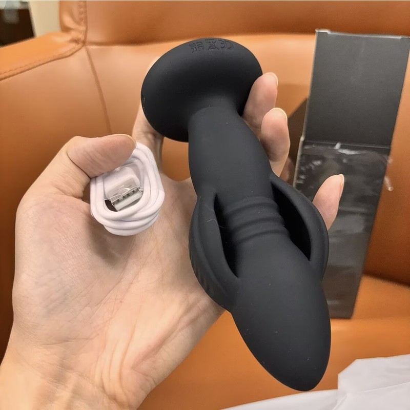 3in1&Vibrating& Thrusting&Expansion Butt Adult Toy for Men Women Relaxing Plug