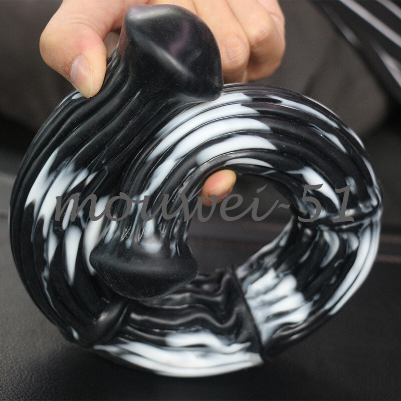 42CM Long Double Head Glans Striped Liquid Silicone Anal Plug G-spot Sex Toys gallery