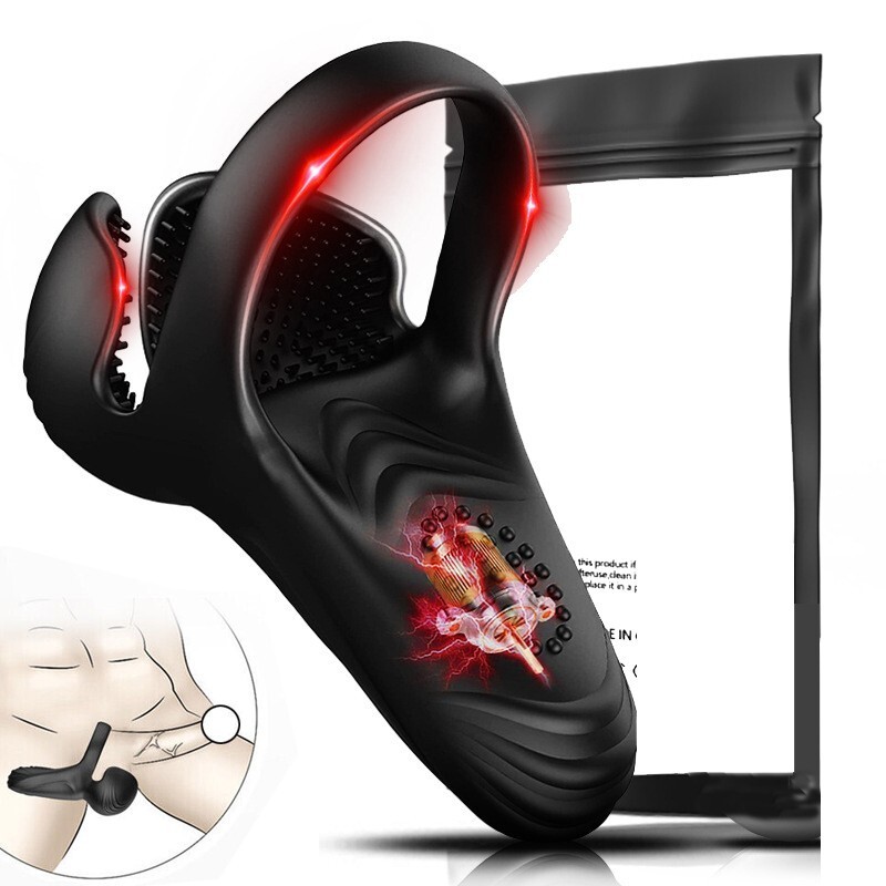 Vibrating Cock Ring Adjustable Penis Ring Silicone Rechargeable Sex Toys for Men gallery