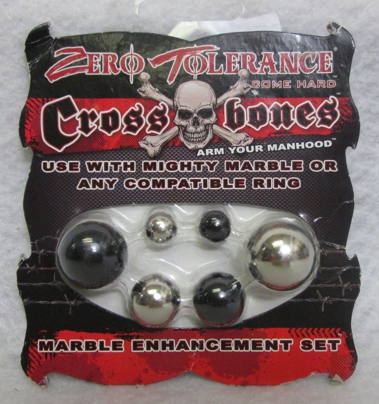 Cross Bones Marble Enhancement 6 Balls 3 Sizes Weights for Mighty Marble Ring