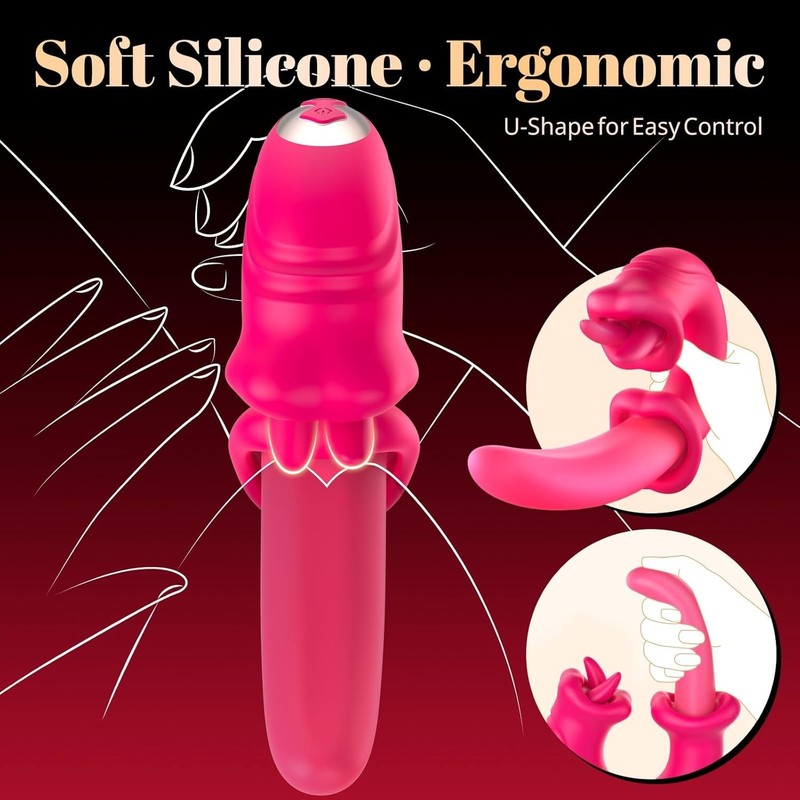 Dual Function Silicone Sex Toy for Women with Clitoral and G Spot Stimulation gallery