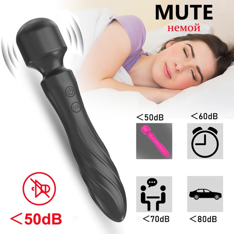 Double-headed vibrating rod female self-pleasuring device as adult sex product gallery