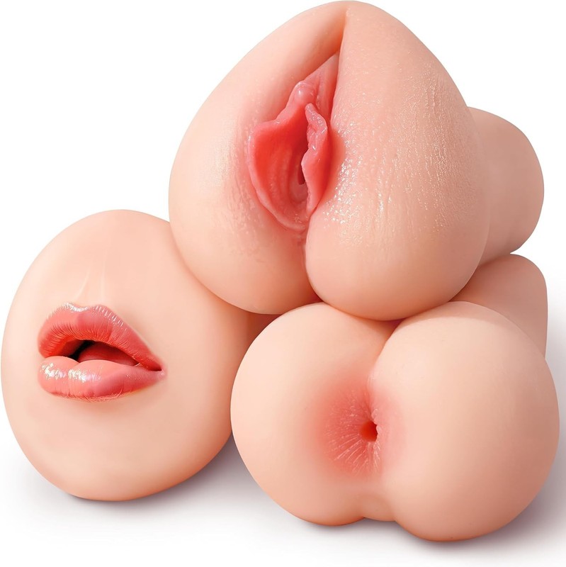 BIG SHOCKED Pocket Pussy Male Masturbator, Mouth, Anal & Vagina Triple-Texture!