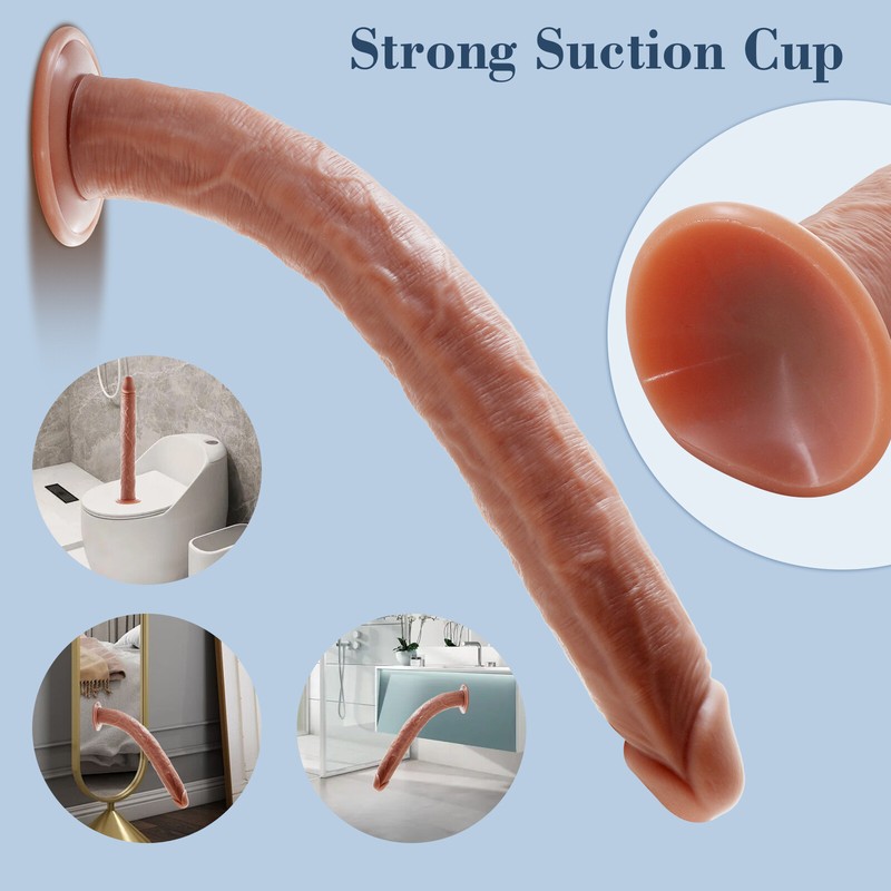 Super Long Silicone Dildo Butt Plug Suction Cup Anal G-Spot Sex Toys for Women gallery