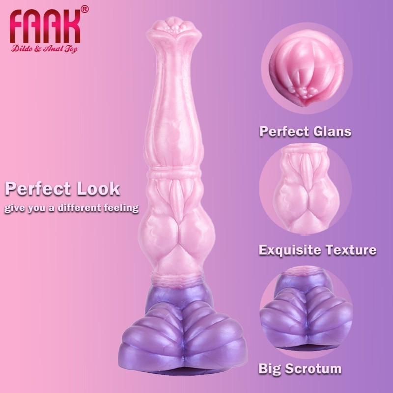 11.02 inch Fantasy Dildo,Liquid Silicone Fake Penis, G-spot&Channel Massage