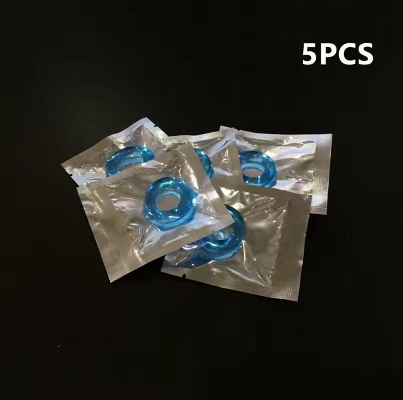 5Pcs Cock Ring Super Stretchy Strong Stay Harder Penis Ring for Men ED Solution