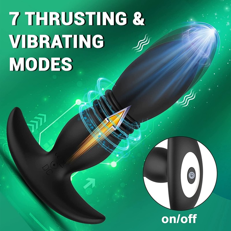 Vibrating Anal Butt Plug Beads Suction Cup Waterproof Massager Sex Toy Men Women gallery