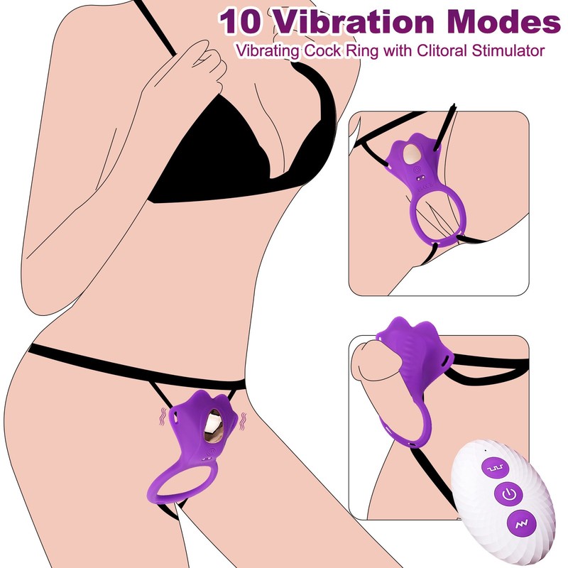 Vibrator Bullet Penis Cock Ring Stimulator Clitoral Massager Panty Women Sex Toy