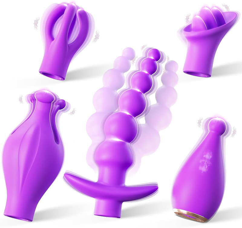 Adult Toys Vibrators Kit - Includes Bullet Vibrator, Anal Beads, Tongue Vibrator gallery