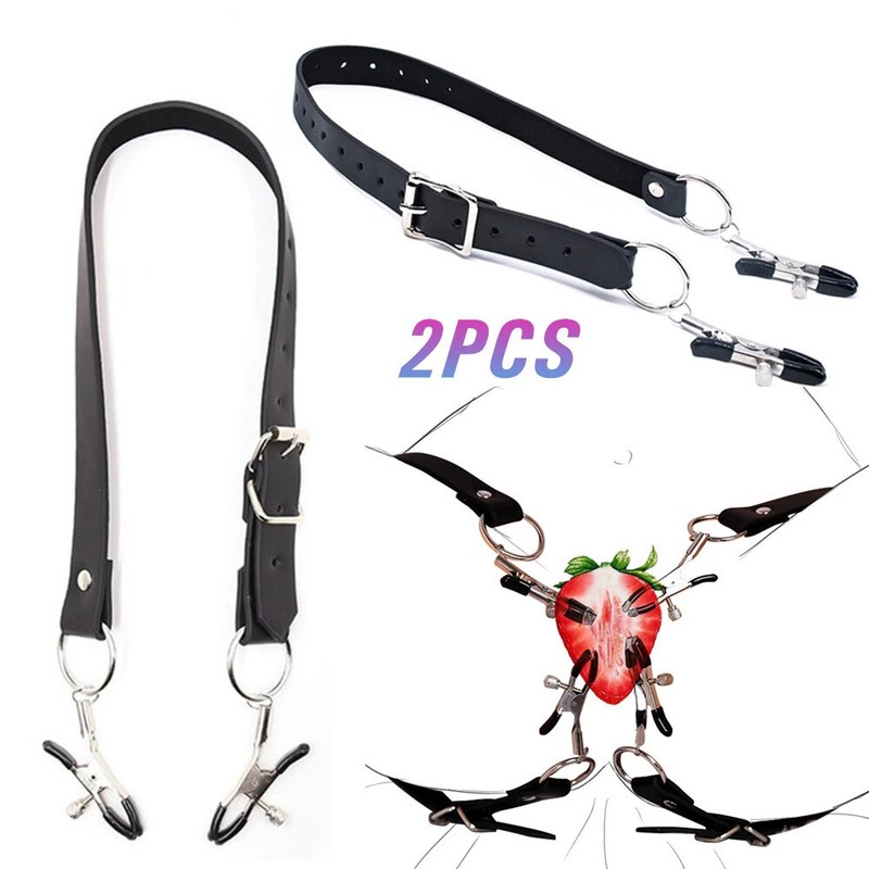 Women Labia Open Leg Clip Stimulator Nipple Clitoris G-Spot Clamp Vagina Sex Toy