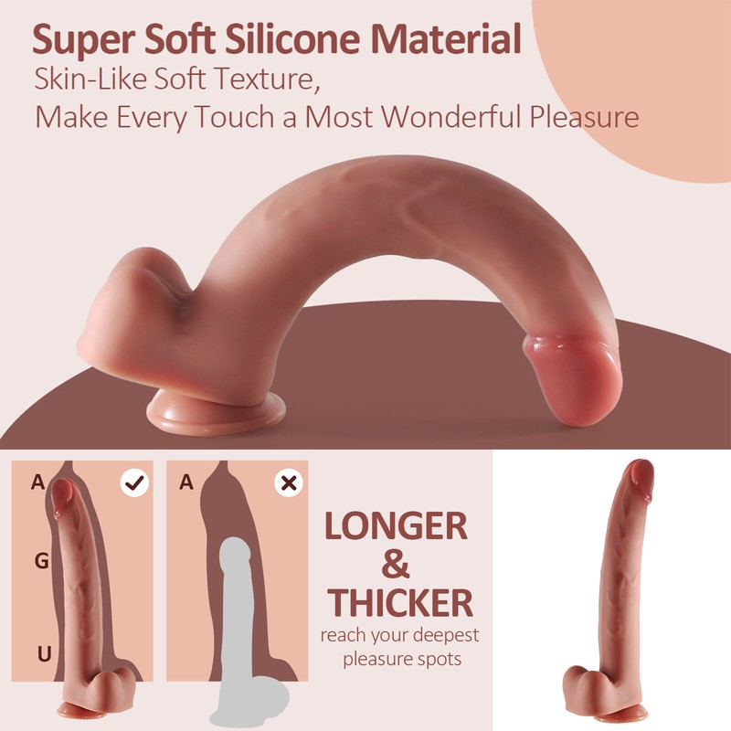 Liquid Silicone Realistic Extra Long Huge Dildo Cock Suction Cup Women Sex Toys gallery