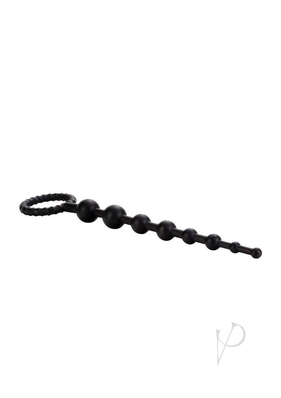 Booty Call X-10 Silicone Anal Beads - Black gallery