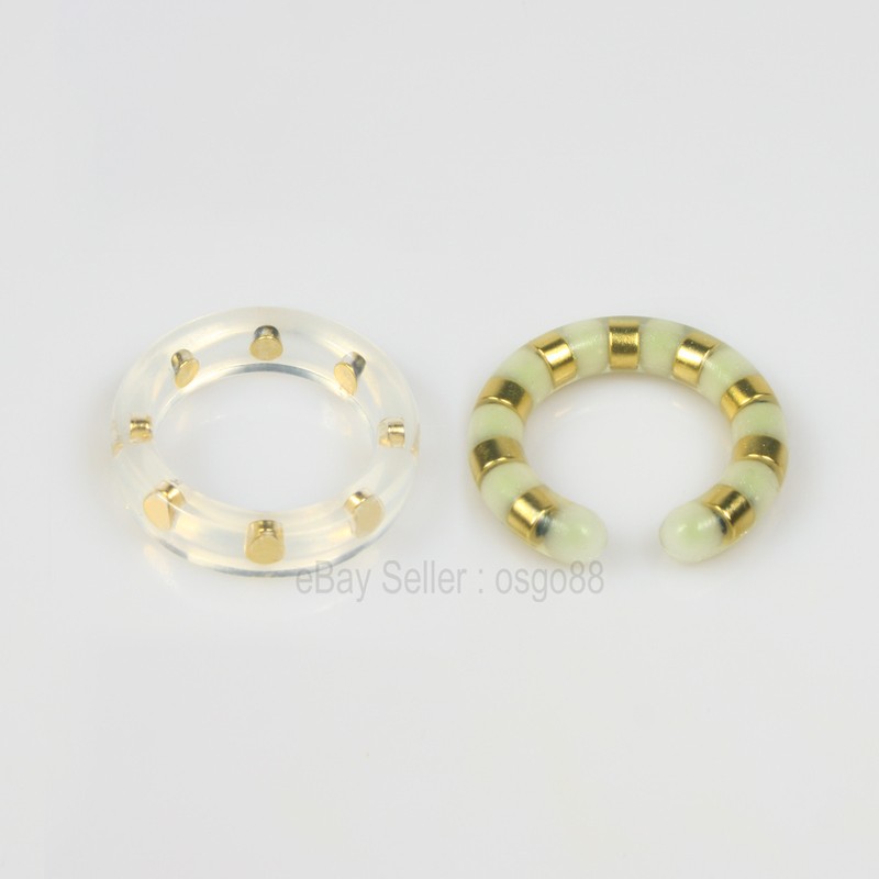 New Power Ring 1 and 2, Magnet Silicone Penis Cock Ring, Impotence, Erection Aid