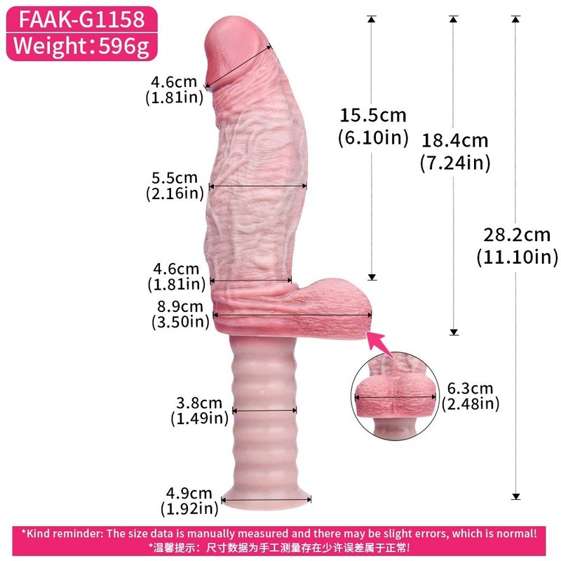 11&Prime; Women&rsquo;s Long Handle Dildo G-spot Fake Penis Cock Vagina Massage Thick Dong
