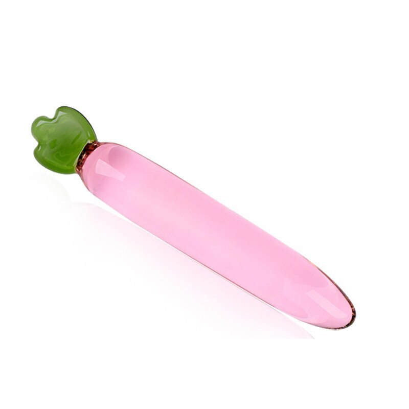 Glass Dildo Eggplant Cucumber Anal Plug G-spot Vaginal for Women Men Sex Toys