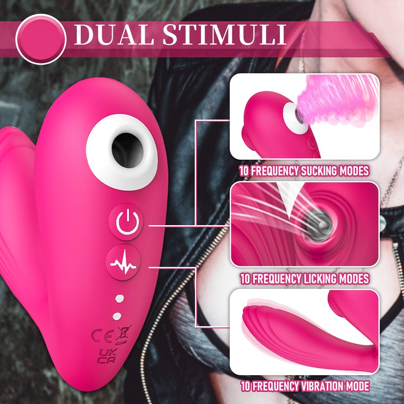 Beginners Rose Vibrator Clit Sucking Licking G-Spot Dildo Oral Adult Sex Toys gallery