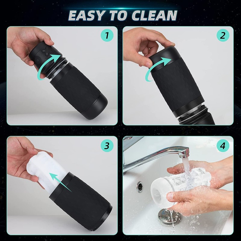 Automatic Male Masturbator,Adult Pussy Stroker Toy with 8 Vibrating Thrusting gallery