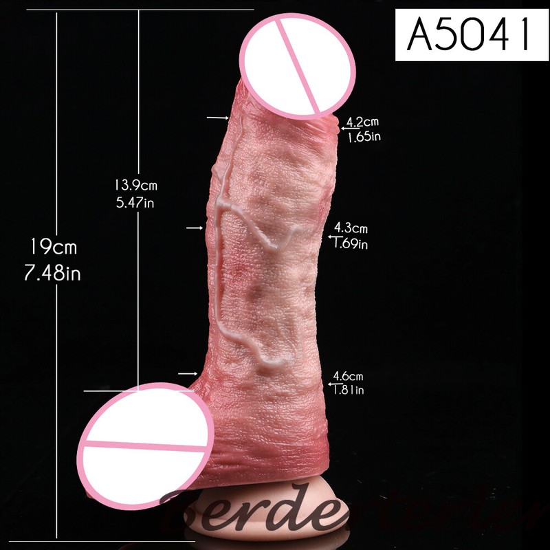 Realistic Dildo With Double Layer Multi-types Silicone Anal Vaginal Masturbator gallery