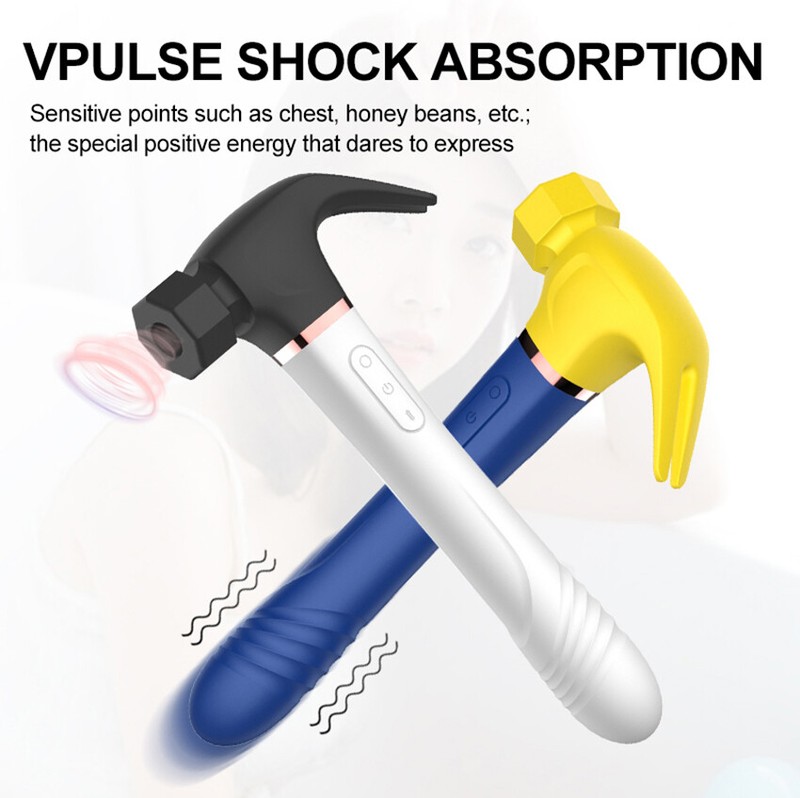 Hammer Vibrator Clit Sucking G-Spot Telescopic Dildo Massager Women Sex Machine gallery