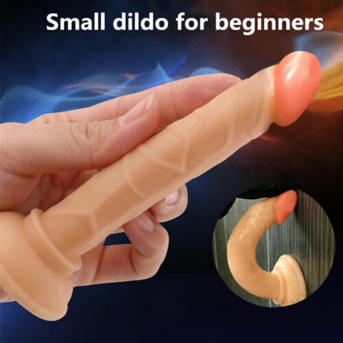Realistic Small Male Penis Dildo Beginner Sex Mini Cocks Prostate Anal Butt Plug