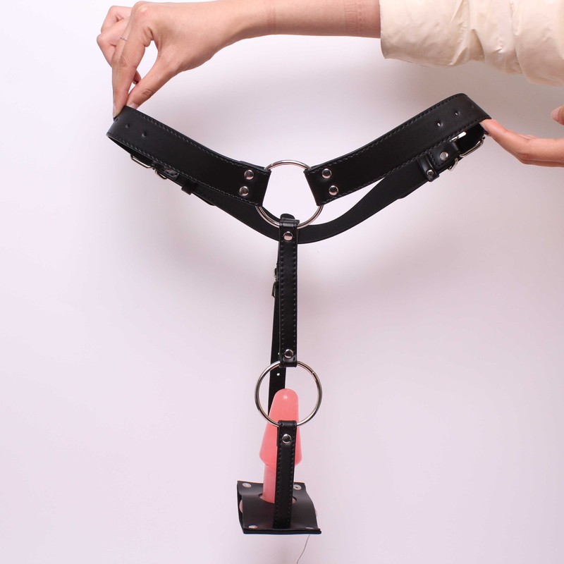 Strapon Harness Anal Butt Plug Vibrating Dildo Chastity Belt Cock Ring Men Women gallery