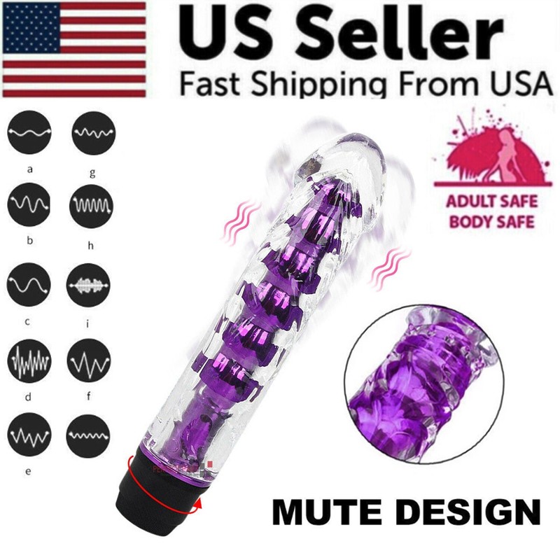 Sex Toys For Women Rechargeable G-Spot Clit Vibrator Dildo Massager Adult Purple