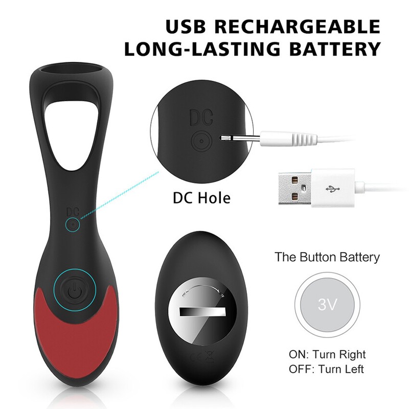 Remote Control Waterproof Male-Prostate-Vibrating Massager-Health Ring-Recharge gallery