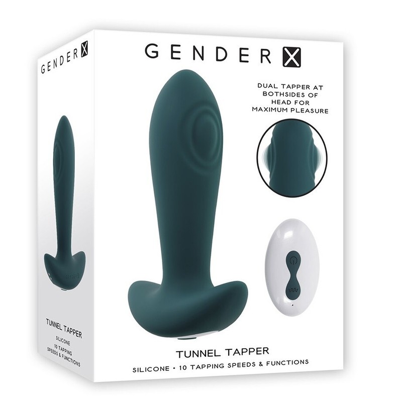 Evolved Ultimately Pleasurable Gender X Tunnel Tapper Anal Plug Vibrator, New