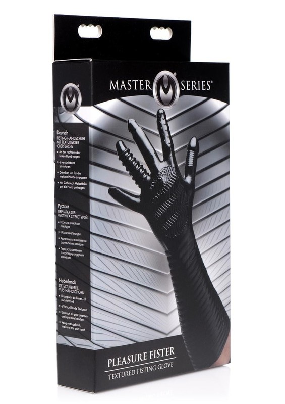Master Series Pleasure Fister Textured Glove – Black