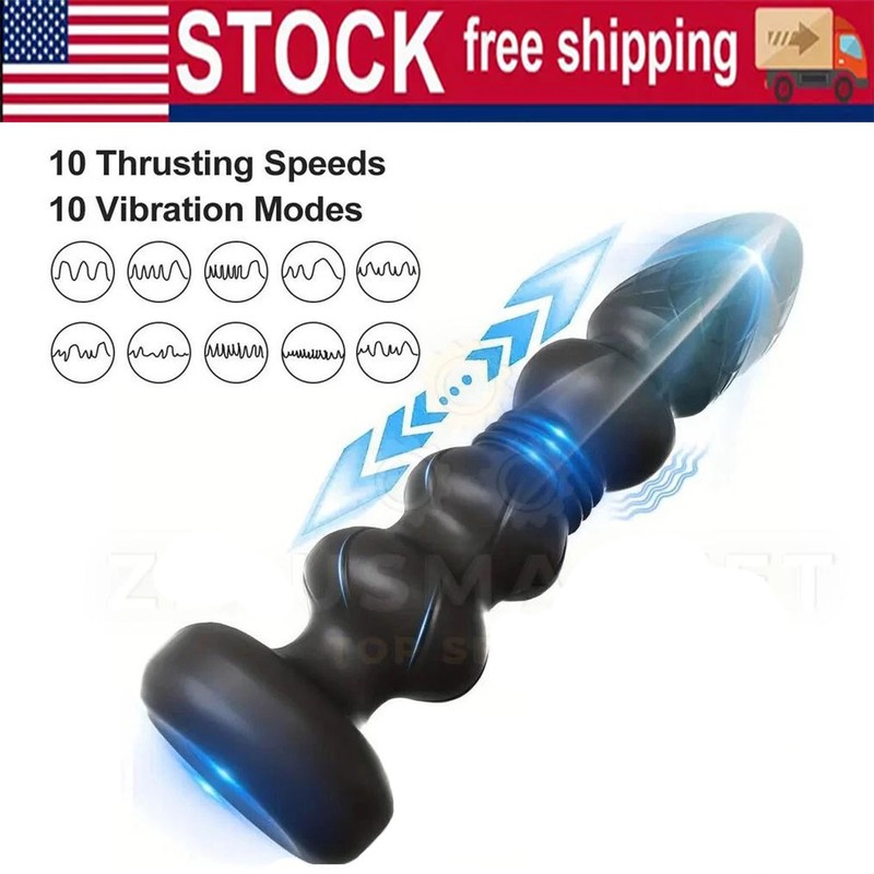 Remote-Controll Thrusting & Vibrating Prostate Massager & Anal Plug for Couples