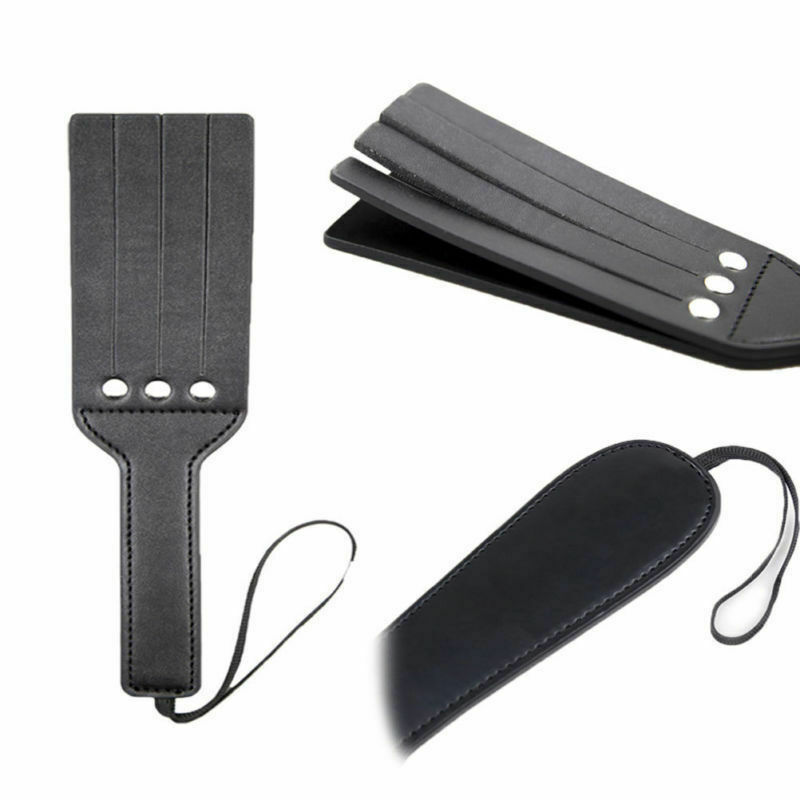 Bondage 235mm Spanking Paddle PU Leather Punishment Whip Slave Body Hand Toy