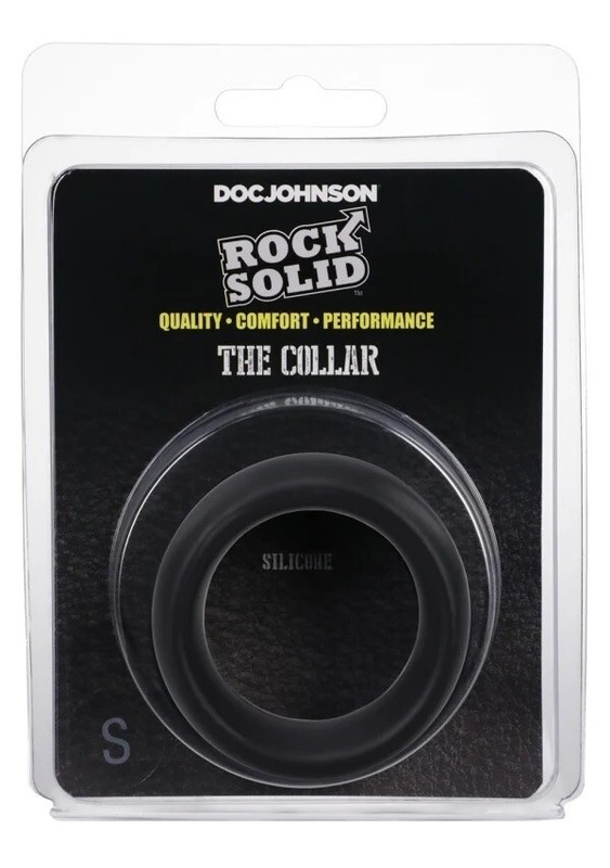 Doc Johnson Rock Solid Premium Soft Silicone Collar Small Cock Ring Black , New