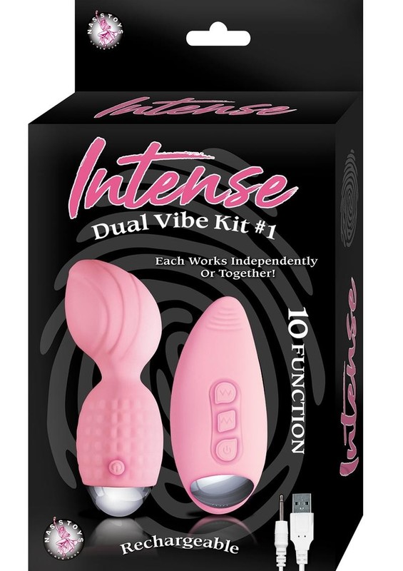 Intense Dual Vibe Kit # 1 Rechargeable Silicone Vibrators – Pink