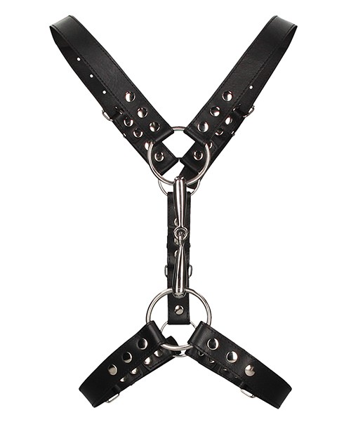 Shots Uomo Men&rsquo;s Harness w/Metal Bit – Black