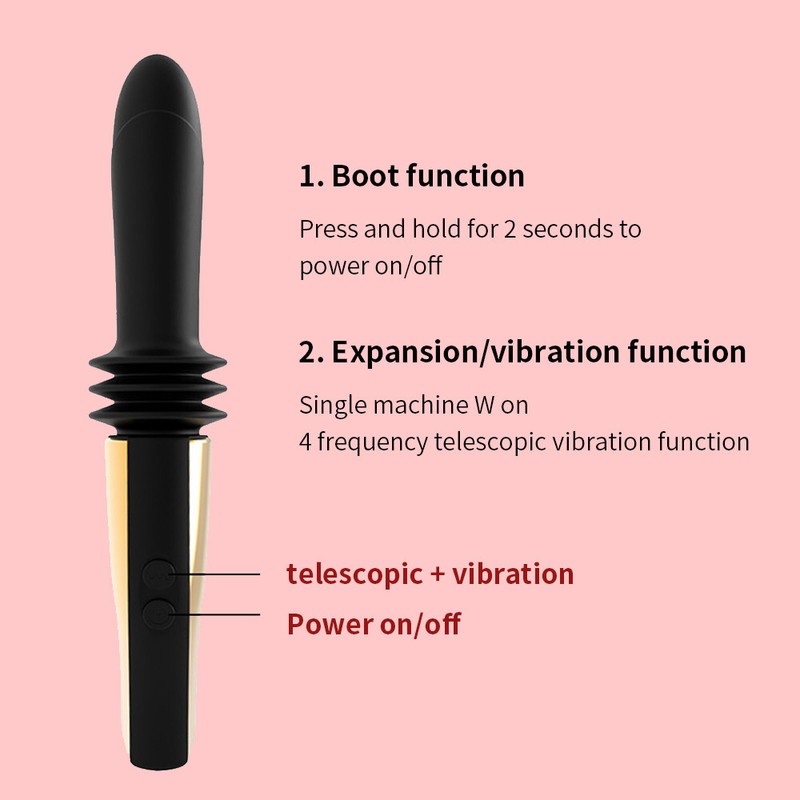 Telescopic Thrusting Anal Plug Vibrator Prostate Massager Dildo Sex Toys For Men gallery