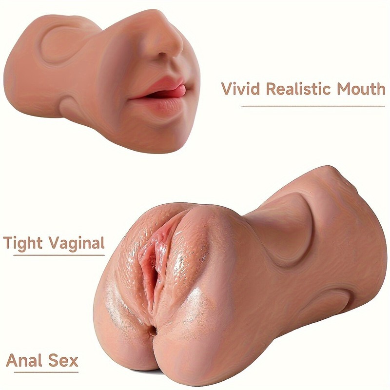 Male Masturbator 3in1 Realistic Pocket Pussy Oral Vagina Adult Sex Toys for Men gallery