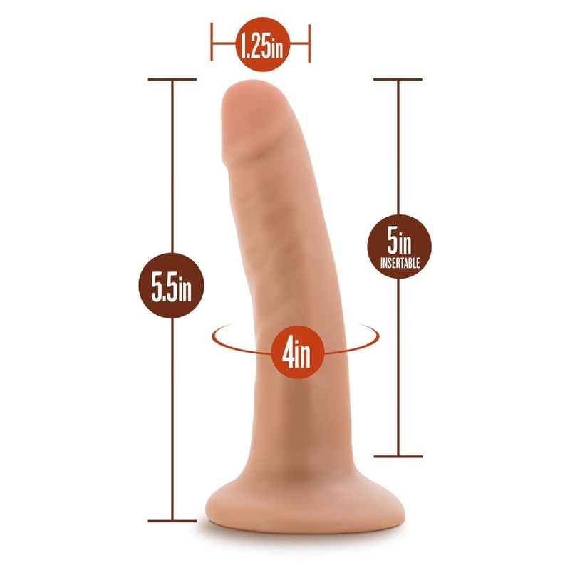 Dr. Skin 5.5 Inch Soft Bendable Cock Dildo Dong With Hands Free Suction Cup