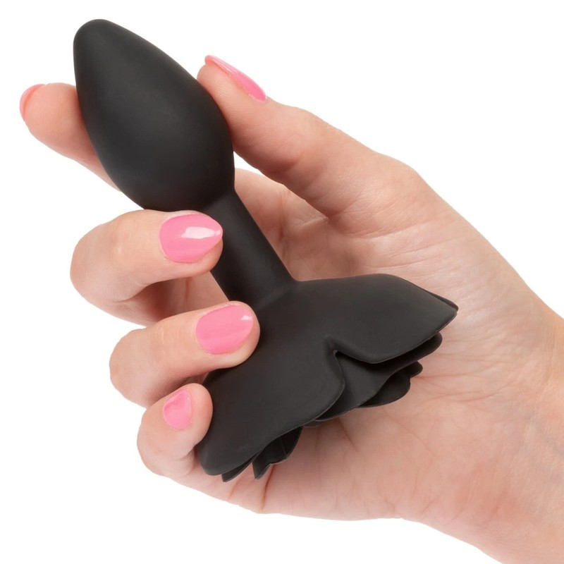 Cal Exotics Forbidden Small Rose Anal Plug Black - Tapered Butt Plug gallery