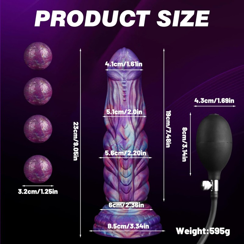 Alien Dildo Inflatable Ovipositor DIY Vaginal Butt Balls Pneumatic Egg Sex Toys